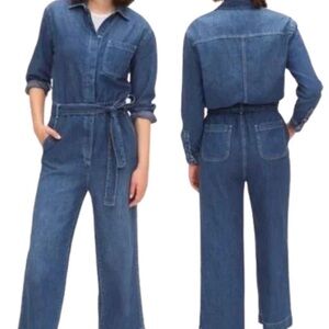 Gap Blue Utility Jumpsuit Denim Carwash Romper size 4
